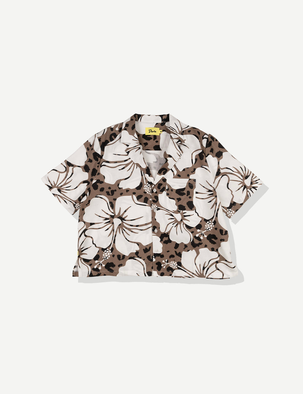 Floral patterned shirt on a white background