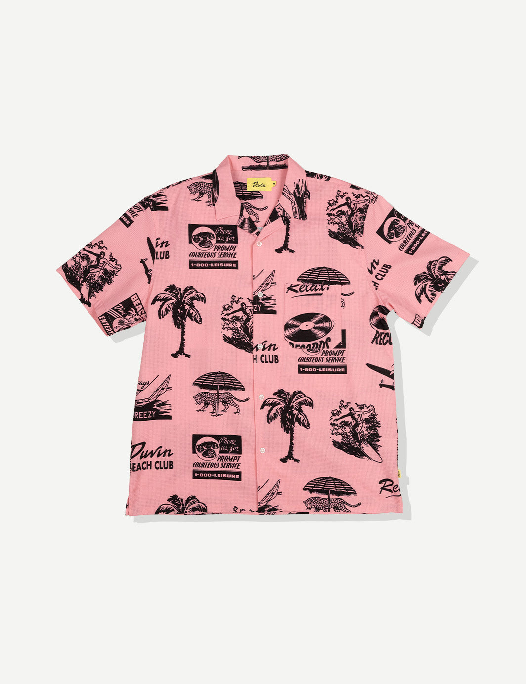 Vinyl Stretch Buttonup - Pink