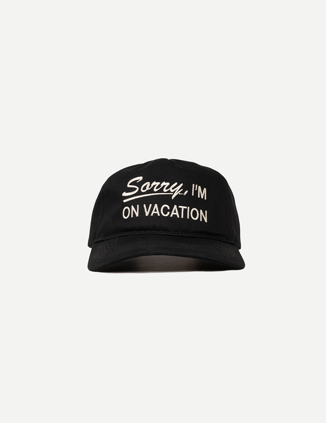 Sorry On Vacation Hat - Black