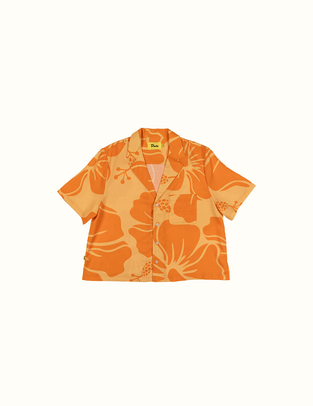 Hibiscus Crop Buttonup - Sunburnt