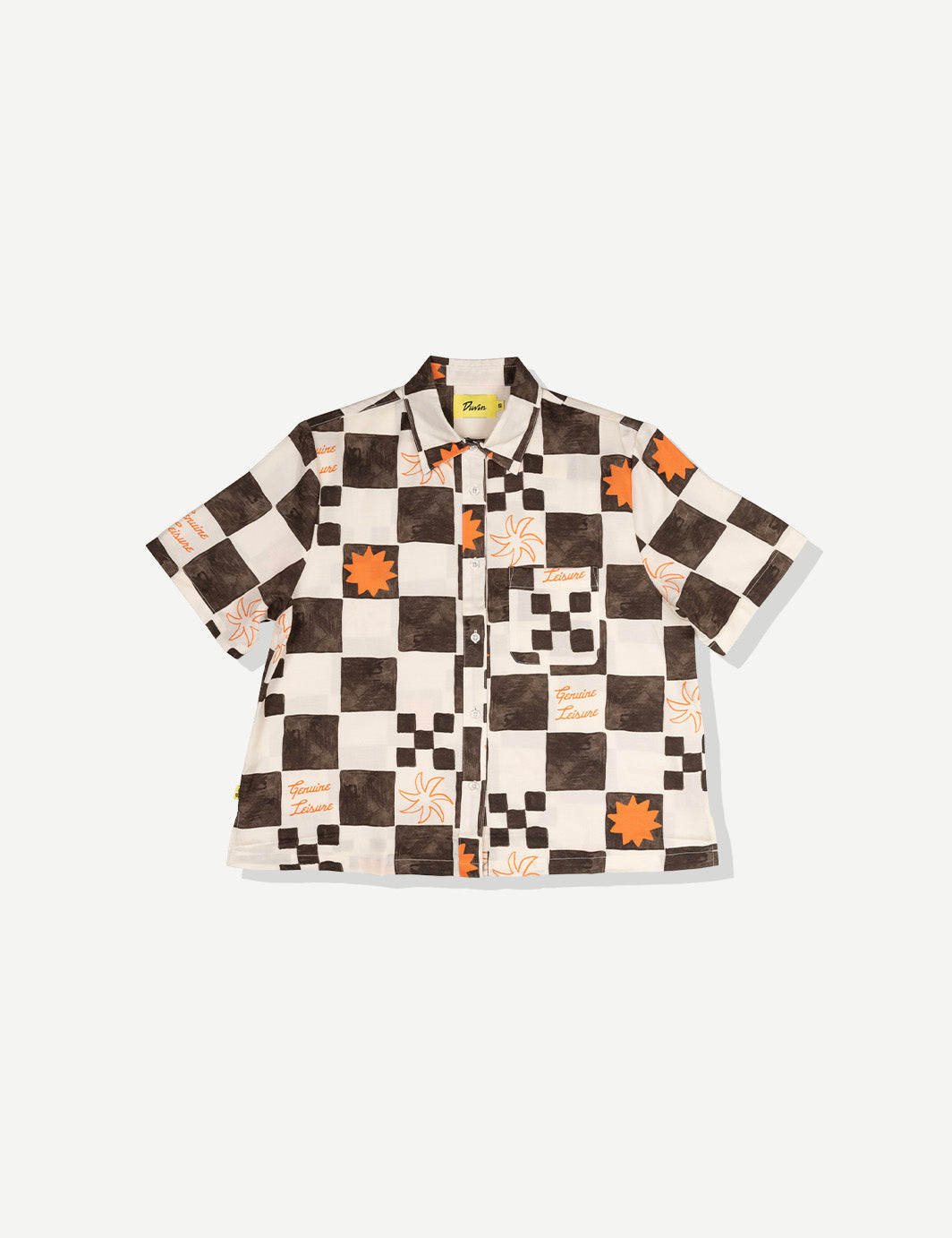 Check Crop Buttonup - Brown